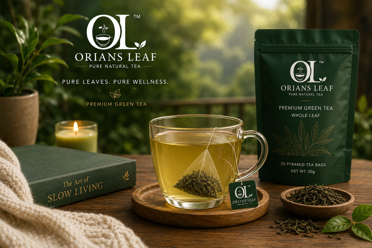 Orians Leaf slow living brand story artwork