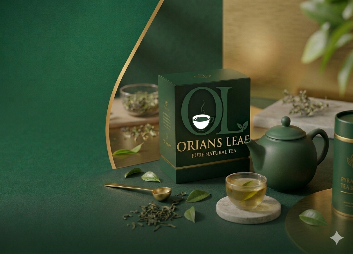 Orians Leaf premium green tea hero visual